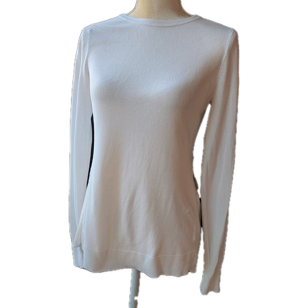 Whitehouse Blackmarket Women's Size XS Lightweight Sweater White Long Sleeve
